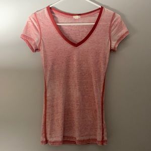 Red V-neck